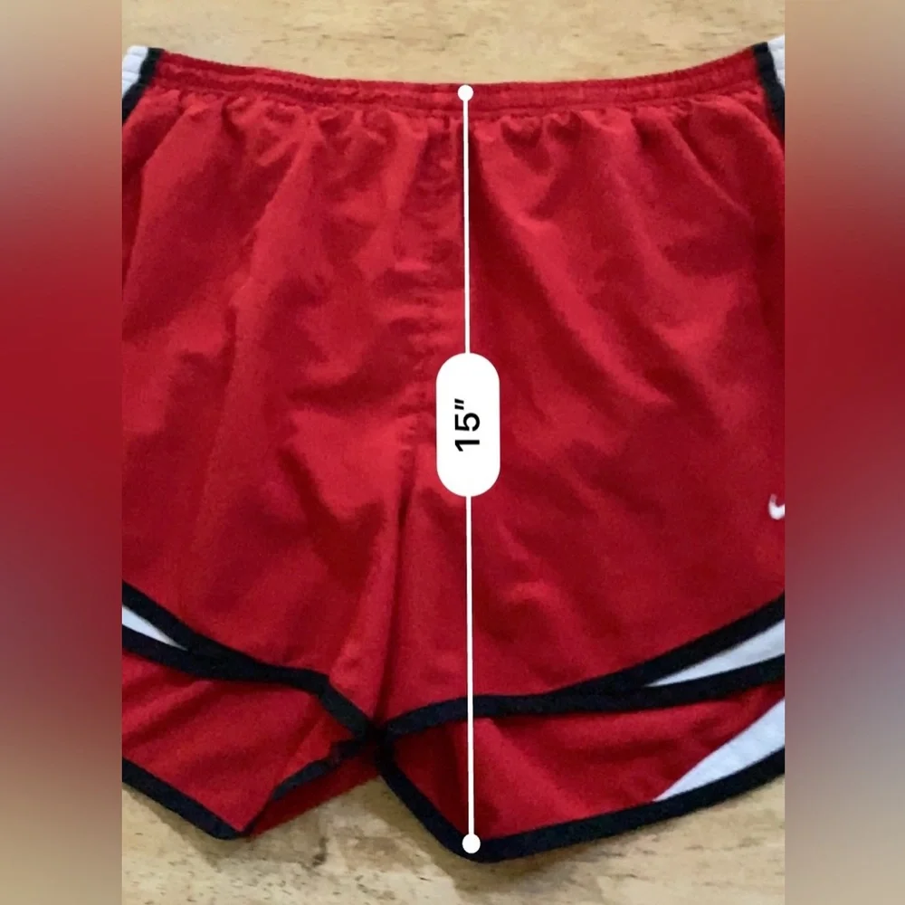 Nike Tempo Dri‎ Fit Women’s Sz L Red/Black/White Athletic Shorts